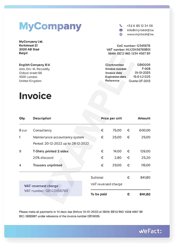 Hoe maak je een Engelse factuur?