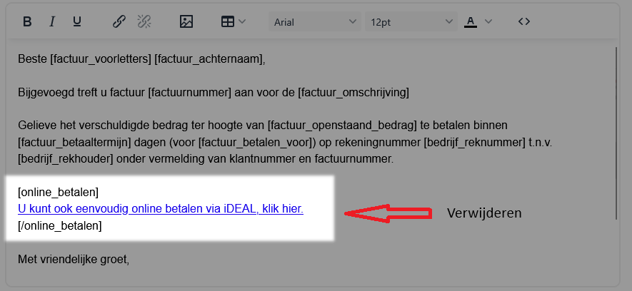 rekeningnummer e-mailbericht