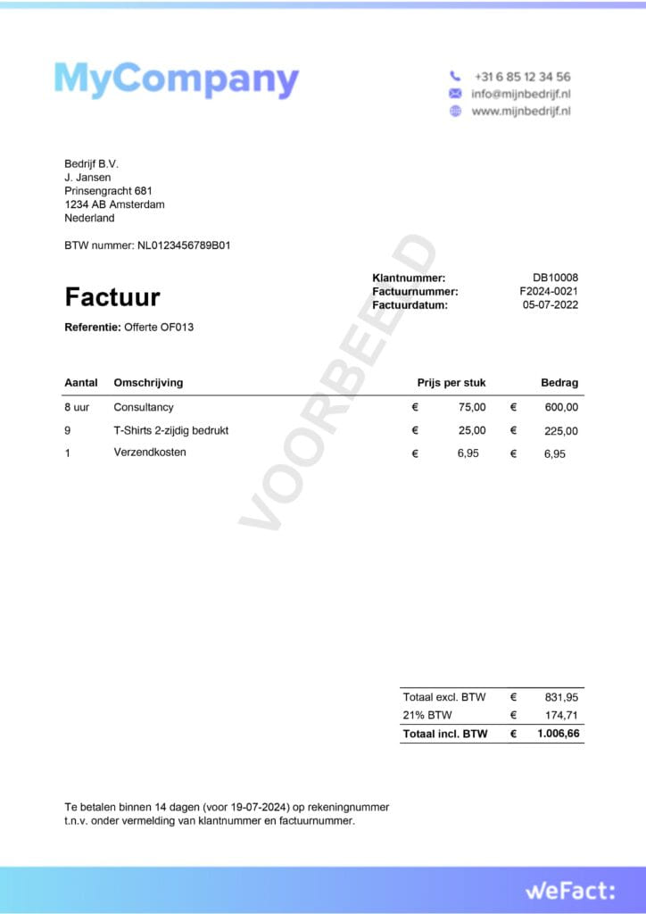 Betaal je btw over de verzendkosten?