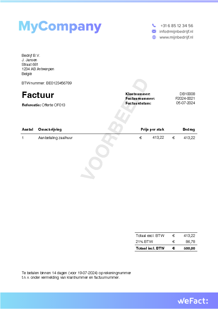 Wat is een voorschotfactuur? - Inclusief voorbeeld