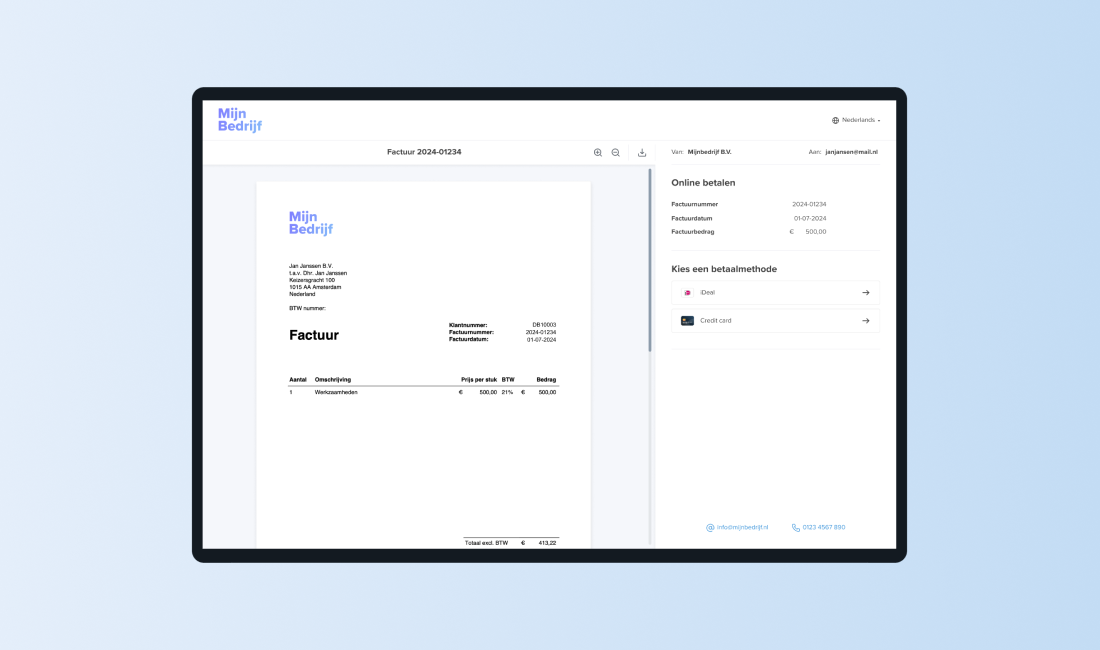 WeFact update: nieuw online betaalscherm