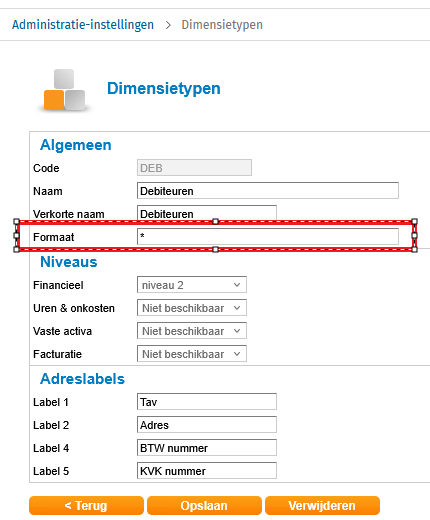 Formaat klantennummer