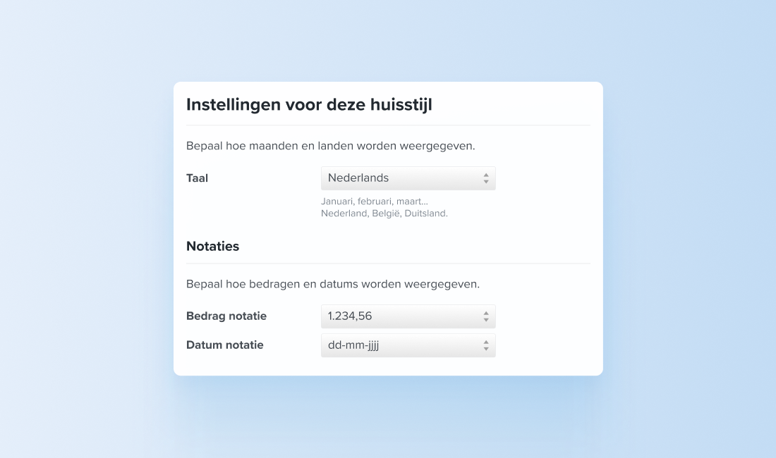 WeFact update: nieuwe instellingen huisstijl, API toevoeging en nieuw XML-formaat